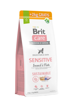 BRIT CARE SS Sensitive Insect&Fish sausas maistas šunims su vabzdžias ir žuvimi 12+2kg paveikslėlis