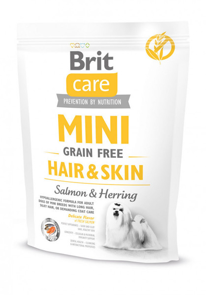 Brit Care Mini Hair&Skin sausas maistas mažų veislių šunims 400 g