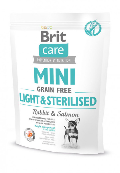 Brit Care Mini Light&Sterilised sausas maistas mažų veislių šunims 400 g