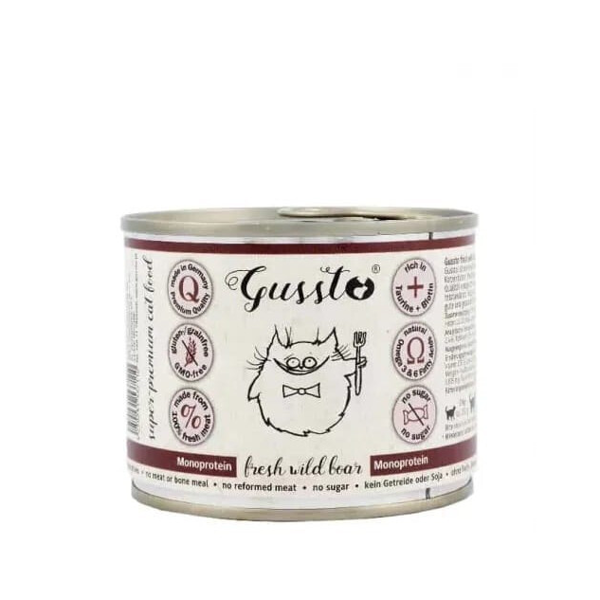 Gussto Cat - Fresh Wild Boar 200g