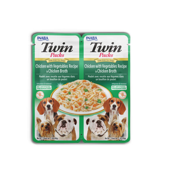 Twin Packs Dog skanėstas šunims Chicken Vegetables 2x40g