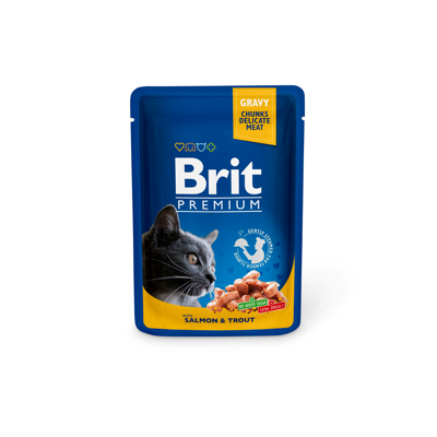 Brit Premium konservai katėms Salmon&Trout 100g x 24