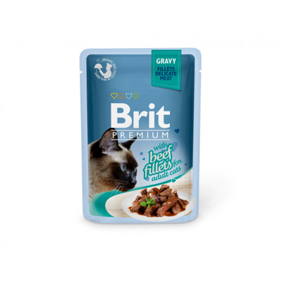 Brit Premium Cat Delicate konservai katėms Beef in Gravy 85g x 24