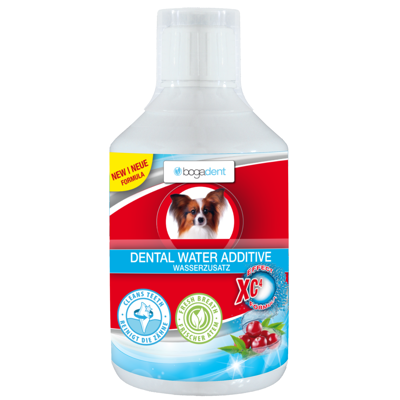 BOGADENT DENTAL WATER ADDITIVE DOG geriamojo vandens priedas šunims nuo dantų apnašų susidarymo, 250 ml