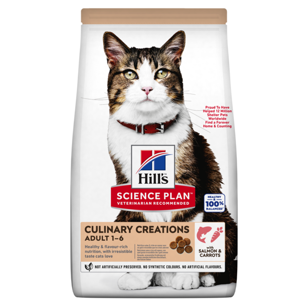 Hill's SP Feline Adult sausas maistas su lašiša ir morkomis, 1,5 kg