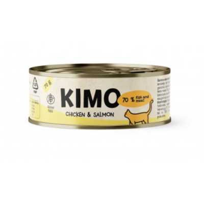 Kimo Chicken&Salmon konservai katėms su vištiena ir lašiša 70g