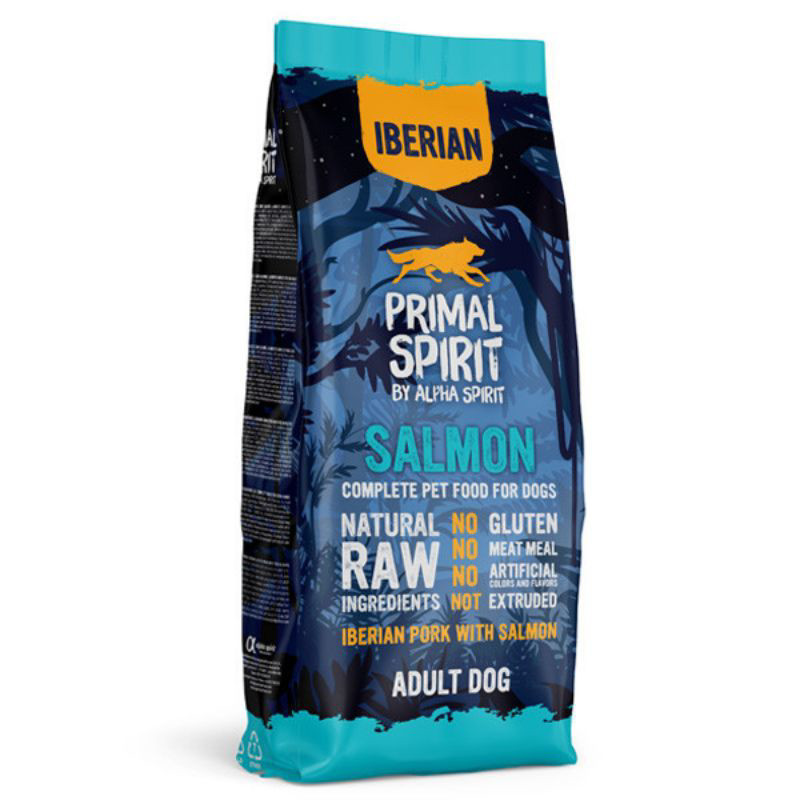 PRIMAL IBERIAN Salmon sausas maistas šunims su lašiša, 12kg