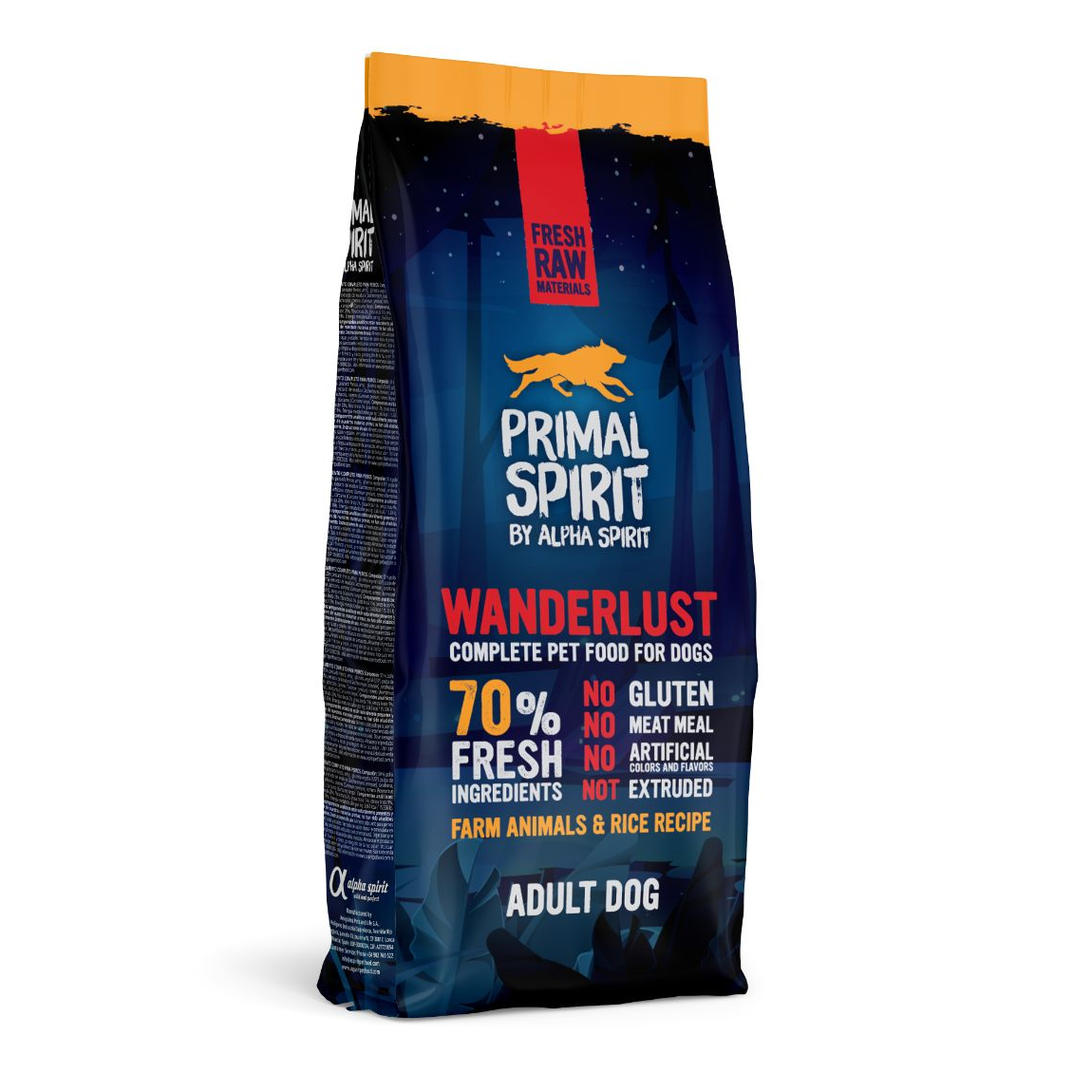 PRIMAL Wanderlust Adult Dog drėgnas maistas šunims su vištiena ir ryžiais, 12kg