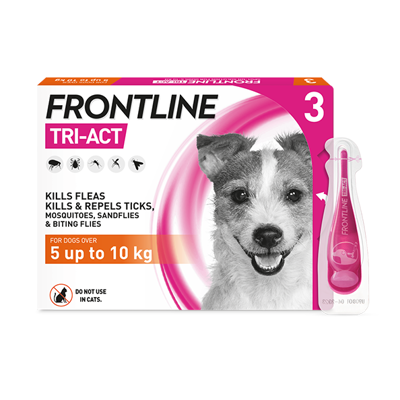 FRONTLINE TRI-ACT S užlašinamasis tirp. šunims 5–10kg N3