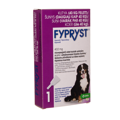 FYPRYST užlašinamasis tirpalas nuo parazitų šunims, 402 mg