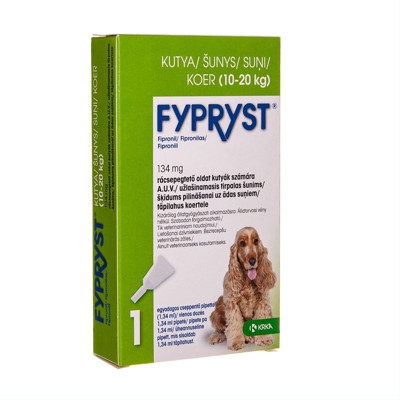 FYPRYST užlašinamasis tirpalas nuo parazitų šunims, 134 mg
