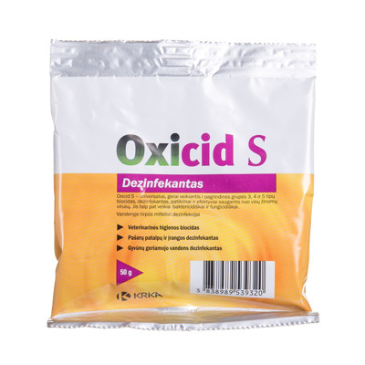 KRKA Oxicid S dezinfekcinis tirpalas, 50 g