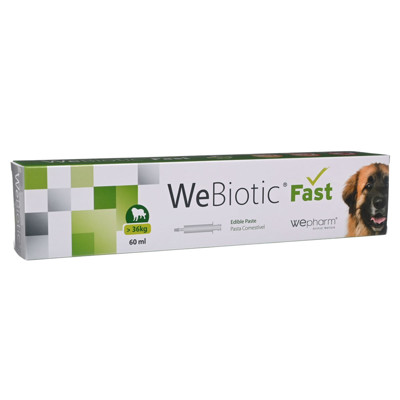 WEPHARM WeBiotic Fast probiotikai šunims ir katėms, 36 kg+, 60 ml