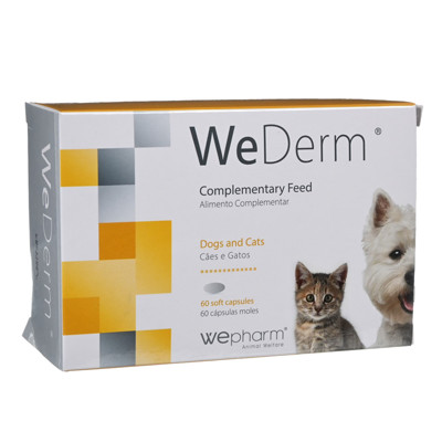 WEPHARM WeDerm odos ir kailio būklę gerinantis papildas šunims ir katėms, N60