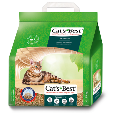 Cat's Best Sensitive kraikas katėms 8l, 2,9kg, medžio drožlių
