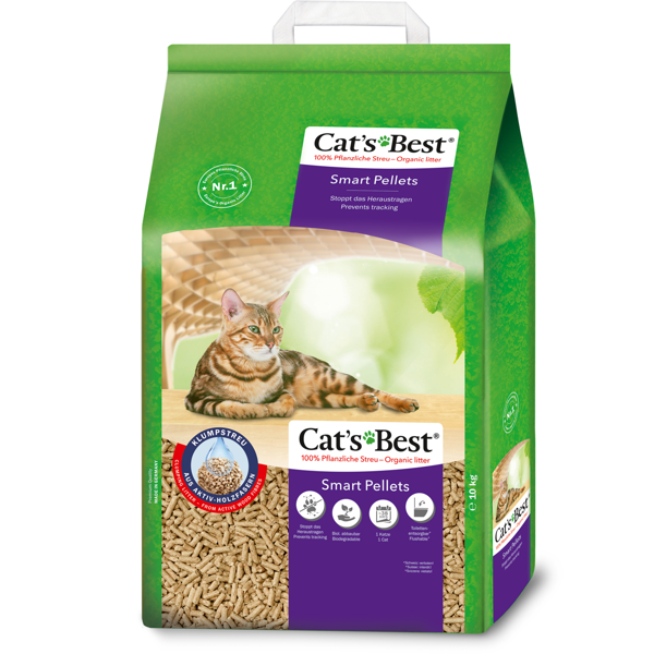 Cat's Best Smart Pellets 20L kraikas katėms, medžio drožlių 10kg