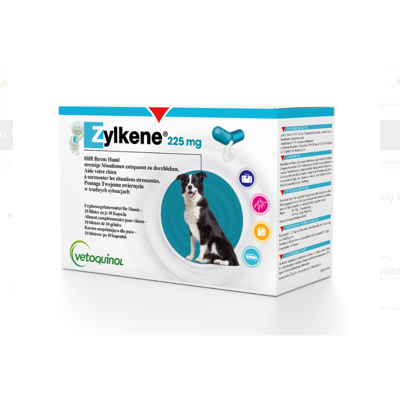 VETOQUINOL Zylkene raminamasis papildas šunims ir katėms, 225 mg, N10
