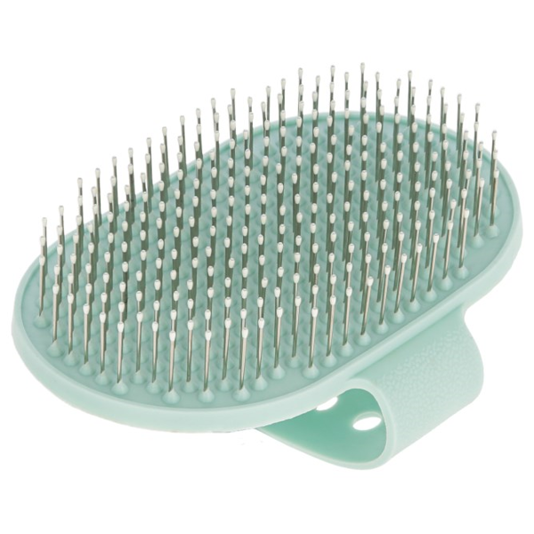 KERBL šepetys Terrier Curry Comb, 13 x 8 cm, žalias