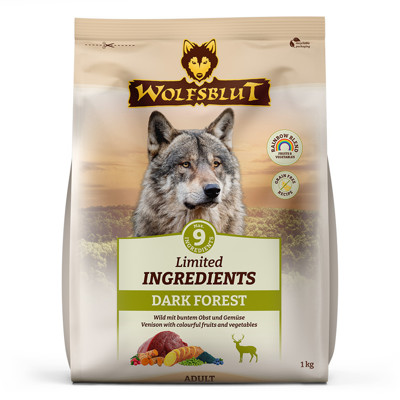 WOLFSBLUT Adult Limited INGREDIENTS Dark Forest sausas maistas šunims su žvėriena, 1kg