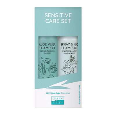 GREENFIELDS Sensitive Care Set kailio priežiūros rinkinys jautrios odos šunims 2x250ml