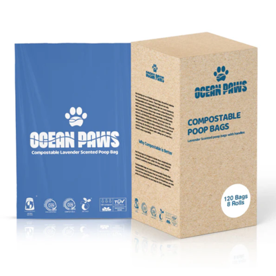 DOGSLIFE Compostable Dog Poo Bags kompostuojami ekskrementų maišeliai 8 rit.(120 maiš.)