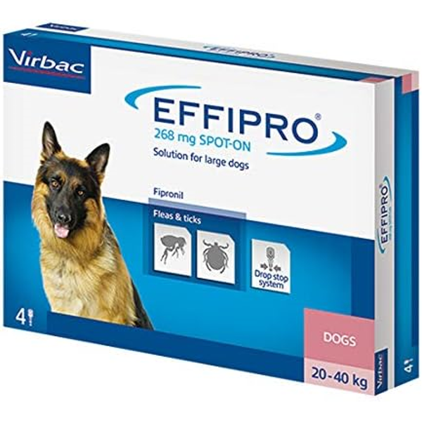 EFFIPRO 268mg užlašinamasis tirpalas šunims 20-40kg N4