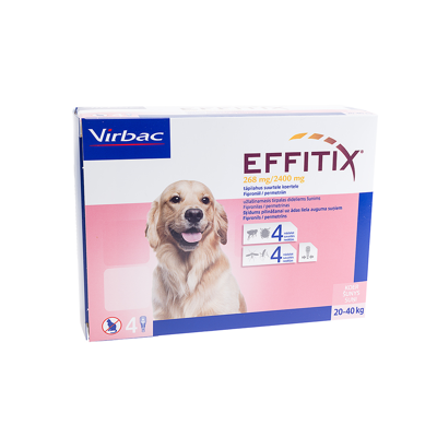EFFITIX L 268 mg/2400 mg užlašinamasis tirpalas šunims 20-40kg