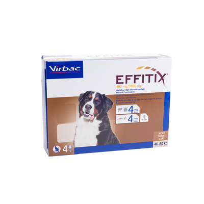 EFFITIX XL 402 mg/3600mg užlašinamasis tirpalas šunims 40-60kg N4