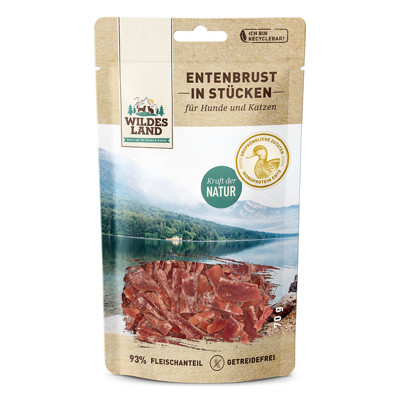 Wildes Land Fleischsnacks Duckbreast skanėstai šunims, antienos krūtinėlė, 70 g