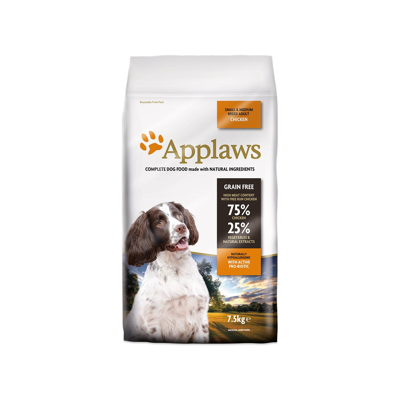 APPLAWS Dog Dry Adult Chicken Small & Medium Breed sausas maistas šunims su vištiena, 7,5kg