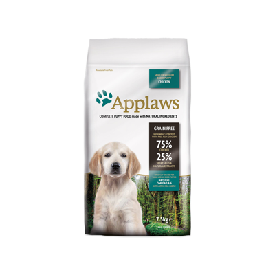 APPLAWS Dog Dry Puppy Chicken Small & Medium Breed sausas maistas jauniems šunims su vištiena, 7,5kg