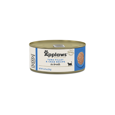 APPLAWS Cat Tin Tuna with Crab konservai katėms su tunu ir krabais, 70g