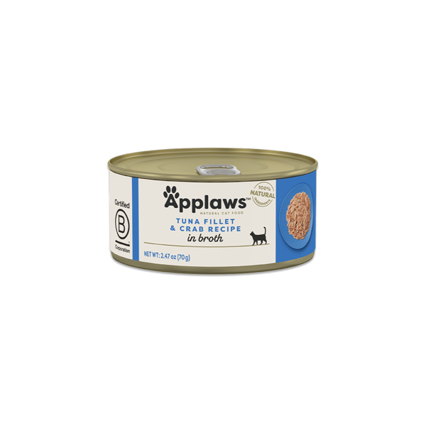 APPLAWS Cat Tin Tuna with Crab konservai katėms su tunu ir krabais, 70g