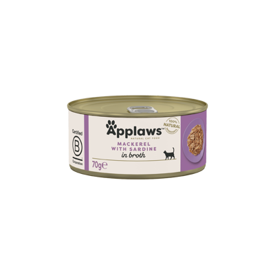 APPLAWS Cat Tin Mackerel with Sardine konservai katėms su skumbre ir sardine, 70g