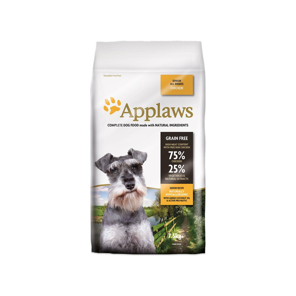 APPLAWS Dog Dry Senior Chicken All Breeds sausas maistas vyresniems šunims su vištiena, 7,5kg