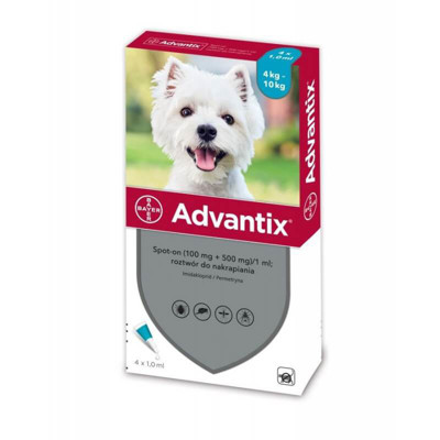 ADVANTIX lašai šunims nuo blusų ir erkių 4-10kg N4