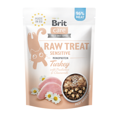 Brit Care Cat Raw skanėstas katėms Sensitive 40g