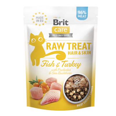 Brit Care Cat Raw skanėstas katėms Hair&Skin 40g