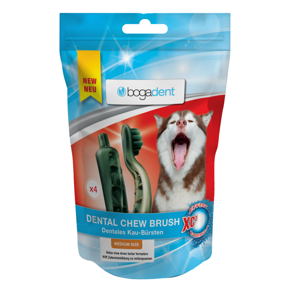 BOGADENT vidutinis dantų krapštymo šepetėlis šunims x4
