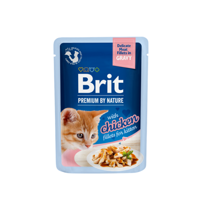 BRIT PREMIUM Cat Delicate konservai katėms Chicken for Kitten in Gravy 85 g