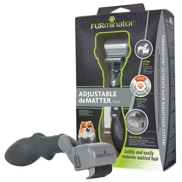 FURminator Adjustable Dematter įrankis šunims ir katėms