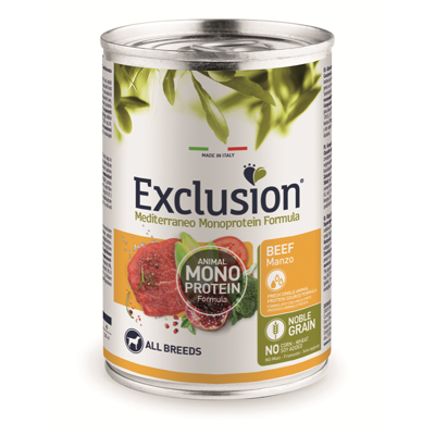 Exclusion Mono Protein Mediterraneo konservai šunims su jautiena, 400 g