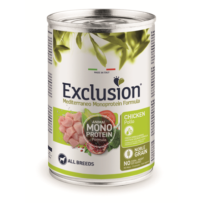 Exclusion Mono Protein Mediterraneo konservai šunims su vištiena, 400 g