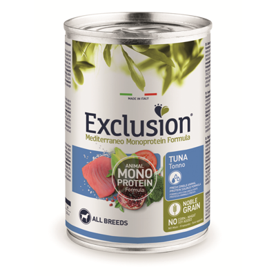 Exclusion Mono Protein Mediterraneo konservai šunims su tunu, 400 g