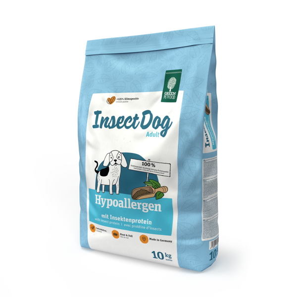 Green Petfood InsectDog Hypoallergen sausas maistas jautriems šunims su vabzdžiais, 10 kg