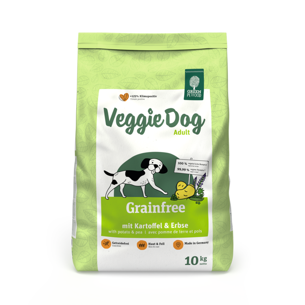 Green Petfood VeggieDog Grainfree vegetariškas sausas maistas suaugusiems šunims , 10 kg