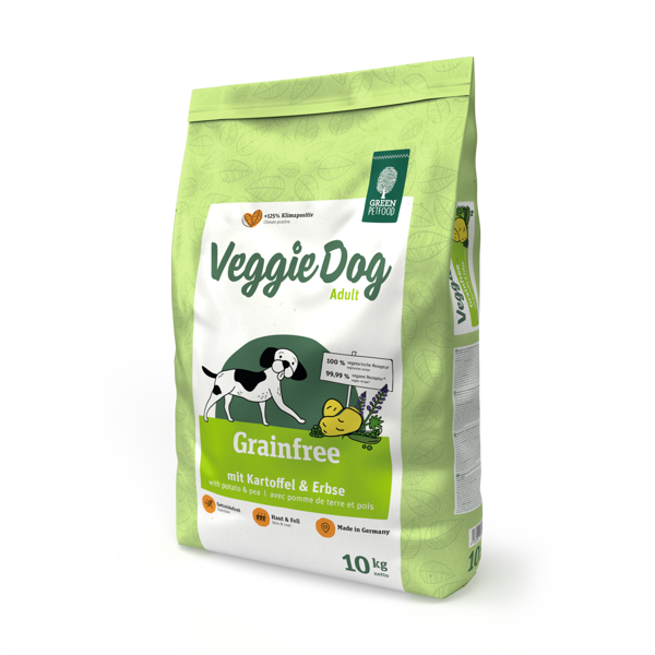 Green Petfood VeggieDog Grainfree vegetariškas sausas maistas suaugusiems šunims , 10 kg