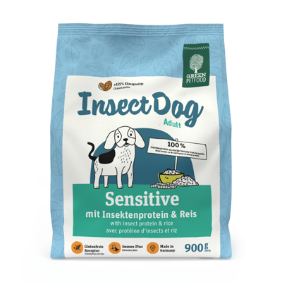 Green Petfood InsectDog Sensitive sausas maistas jautriems šunims, 900 g