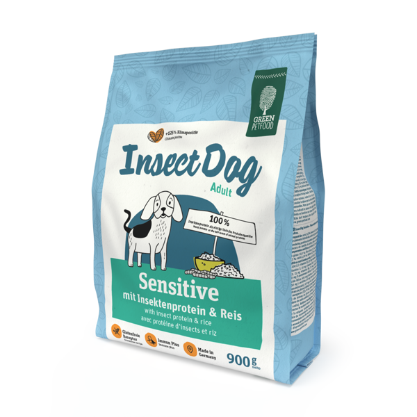 Green Petfood InsectDog Sensitive sausas maistas jautriems šunims, 900 g