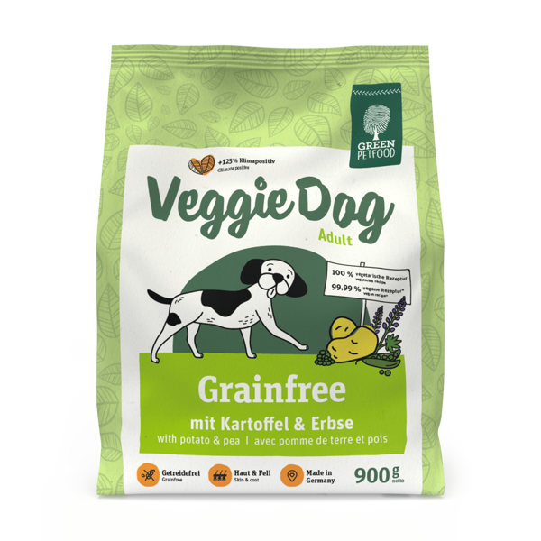 Green Petfood VeggieDog Grainfree vegetariškas sausas maistas suaugusiems šunims , 900 g